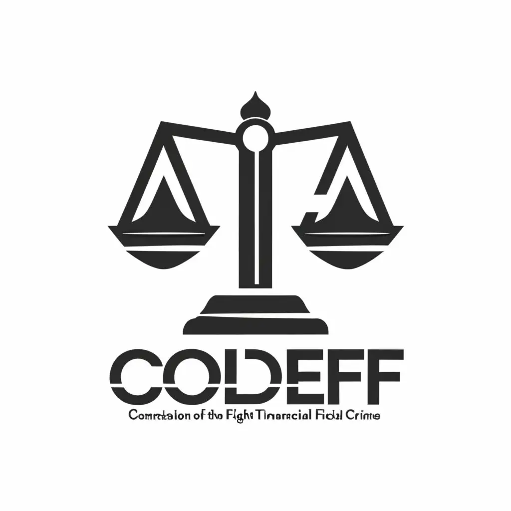 a logo design,with the text "Commission for the Fight against Economic, Financial and Fiscal Crime (CoLDEFF)", main symbol:A scale,complex,be used in Legal industry,clear background
