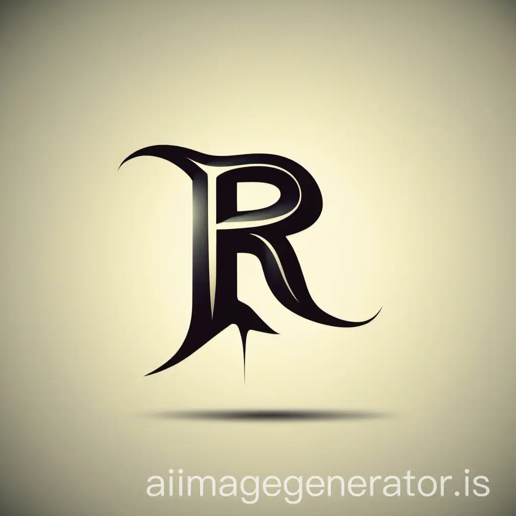 create a simple logo which presents a character F which is transformed into a character R