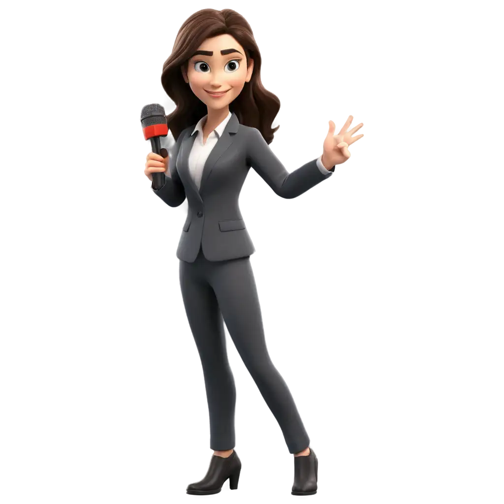 Cartoon-Female-Reporter-Holding-Microphone-PNG-Vibrant-3D-Illustration-for-News-Websites-and-Media-Blogs