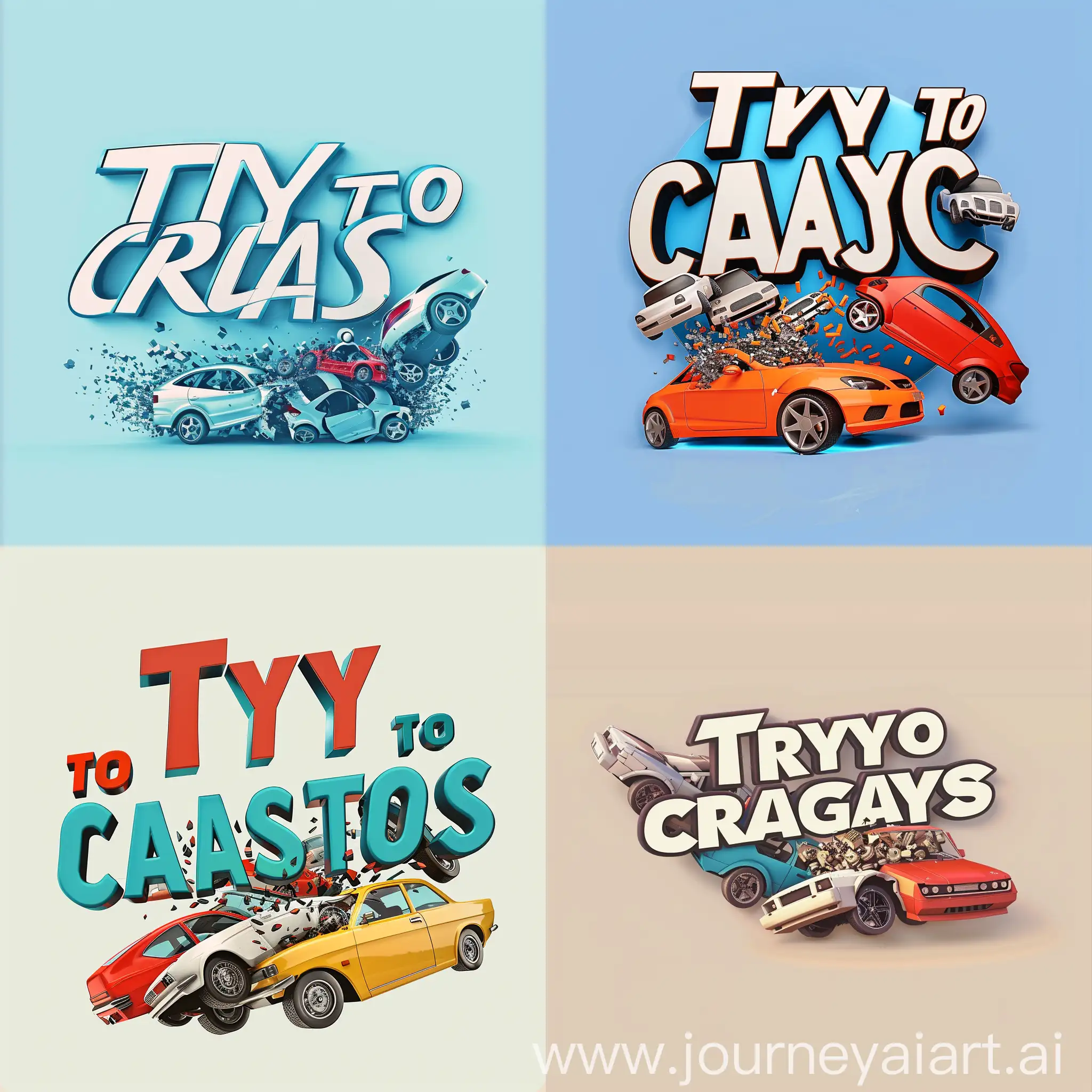 Dynamic-Automotive-Logo-Design-Try-To-Crash-with-Human-Silhouette-and-Crashing-Cars