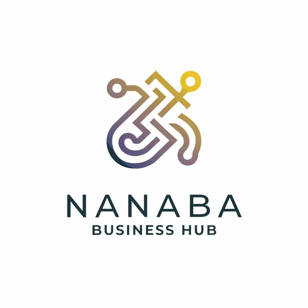a logo design,with the text "Nanaba Business Hub", main symbol:network,Minimalistic,be used in Technology industry,clear background