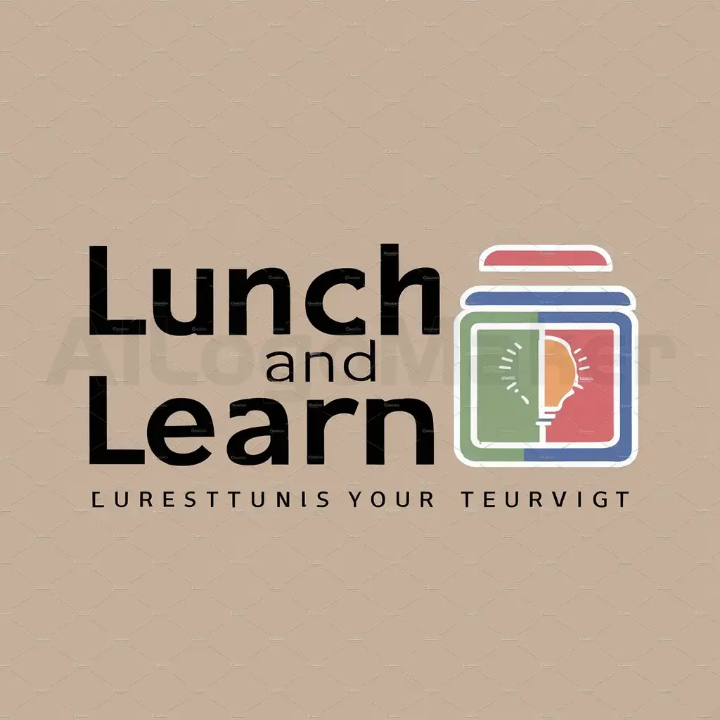 a logo design,with the text "Lunch and learn", main symbol:a logo to organize a lunch and learn event,Moderate,clear background