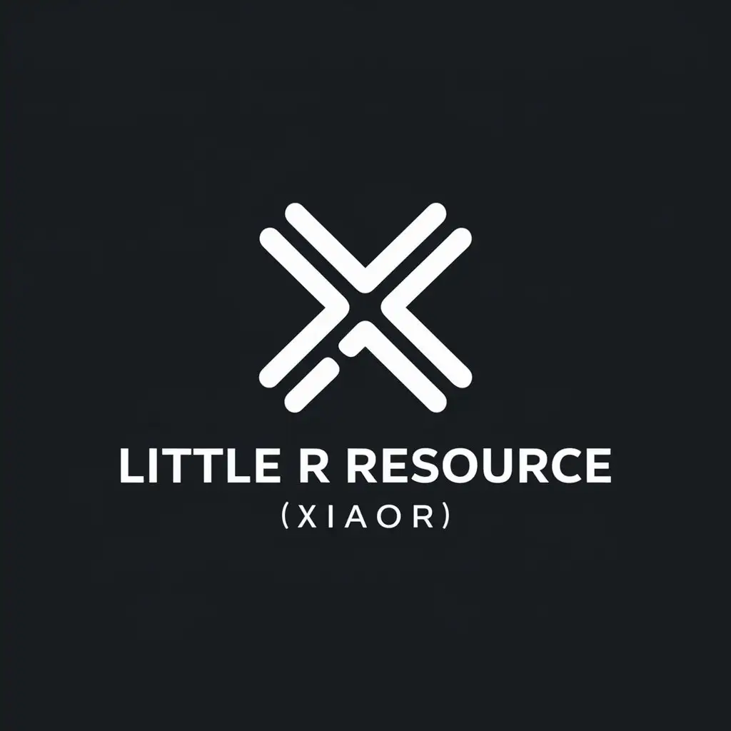 a logo design,with the text "little R resource", main symbol:XiaoR,Minimalistic,be used in Internet industry,clear background