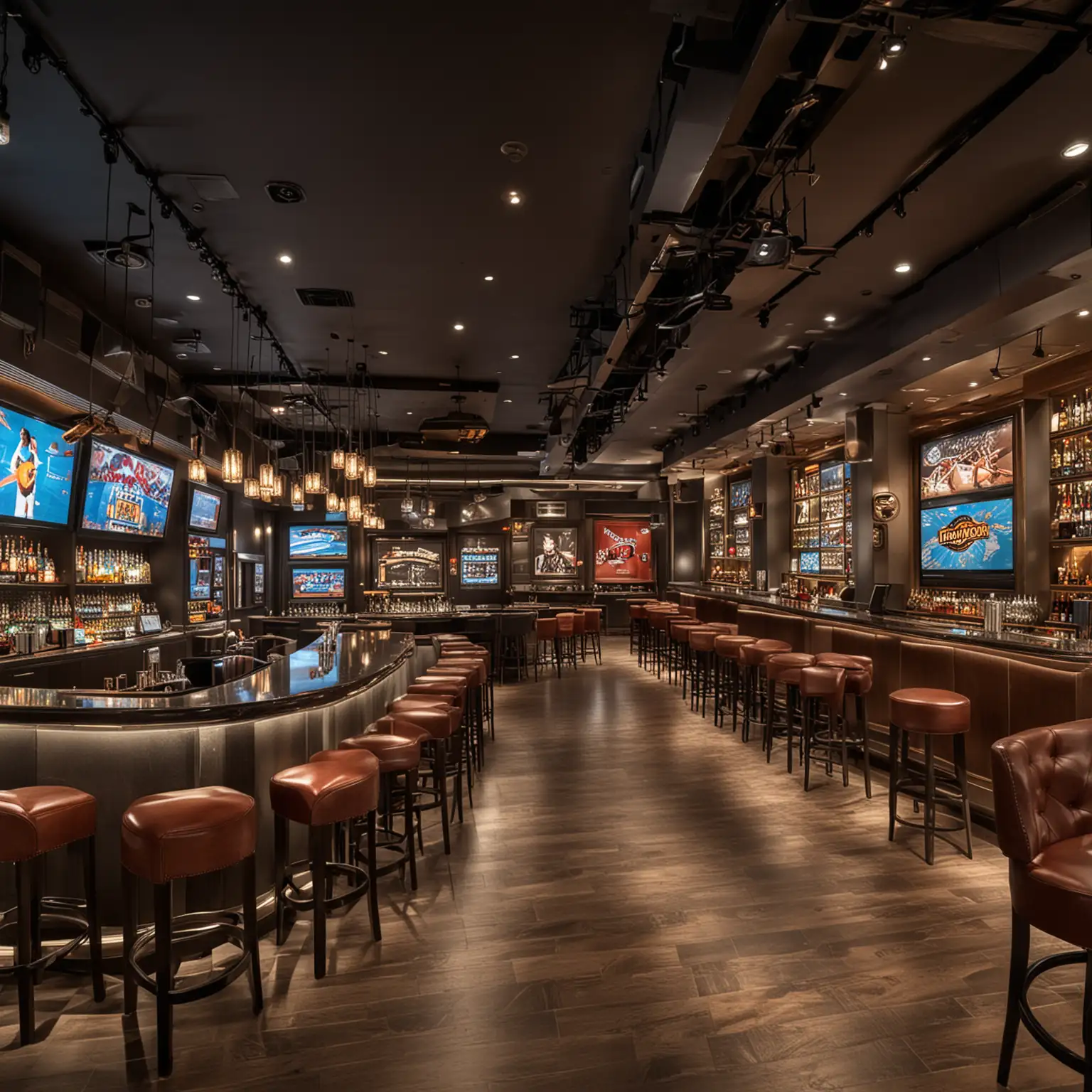 luxury modern sports bar for Hard Rock Hotel
