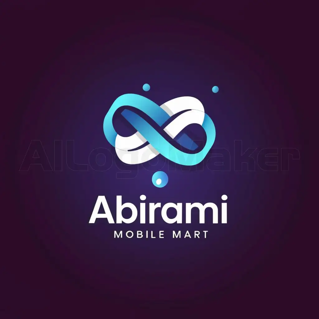 a logo design,with the text "Abirami Mobile Mart", main symbol:♾️ Goodness,Minimalistic,be used in Retail industry,clear background