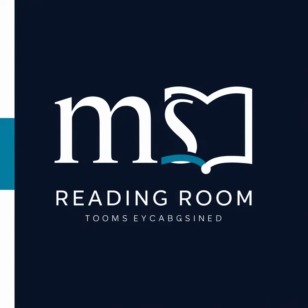 a logo design,with the text "reading room", main symbol:MS,Moderate,be used in Education industry,clear background