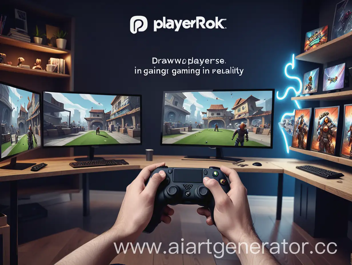 Нарисуй как в реальности будет выглядеть Playerok - маркетплейс игровых товаров и услуг 