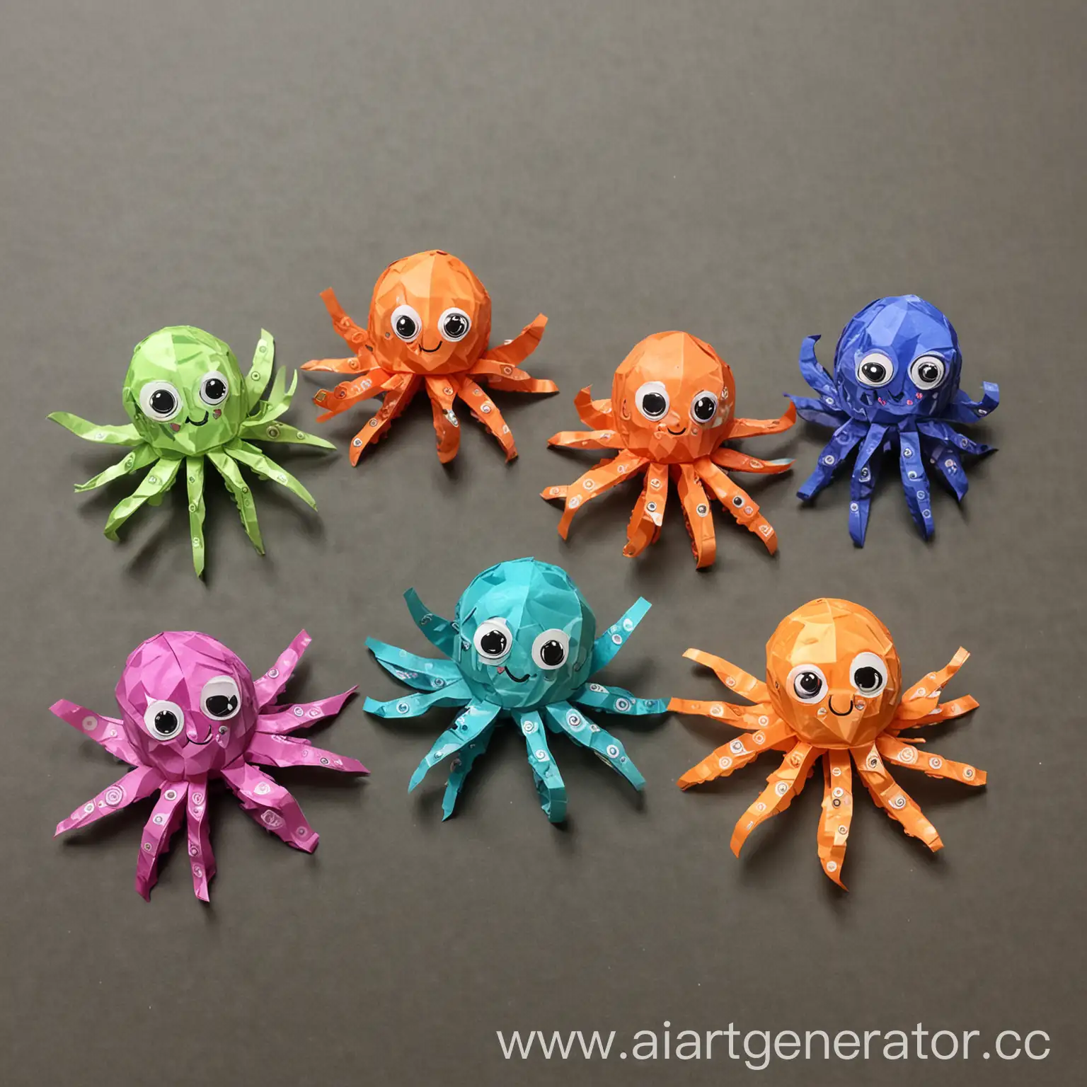 Colorful-Paper-Octopuses-Crafted-by-Kindergarten-Children