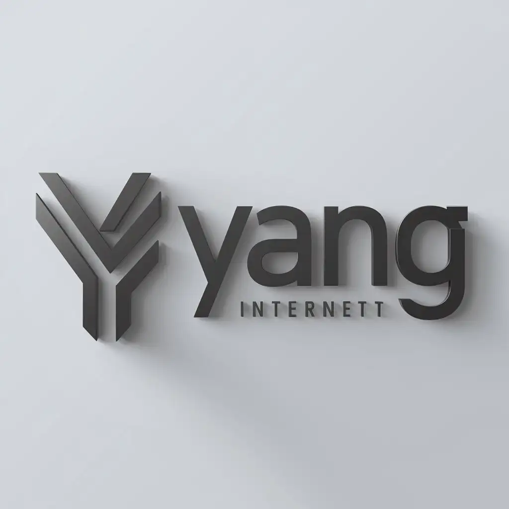 a logo design,with the text "YanG", main symbol:YanG,Moderate,be used in Internet industry,clear background