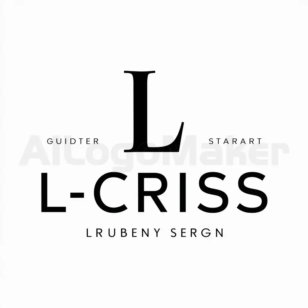 a logo design,with the text "L-CRISS", main symbol:L,Moderate,be used in Others industry,clear background