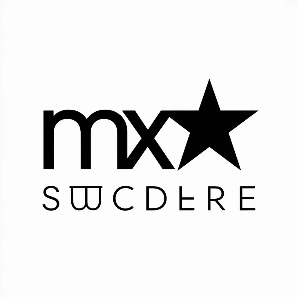 a logo design,with the text "MX", main symbol:Star,Moderate,be used in Others industry,clear background
