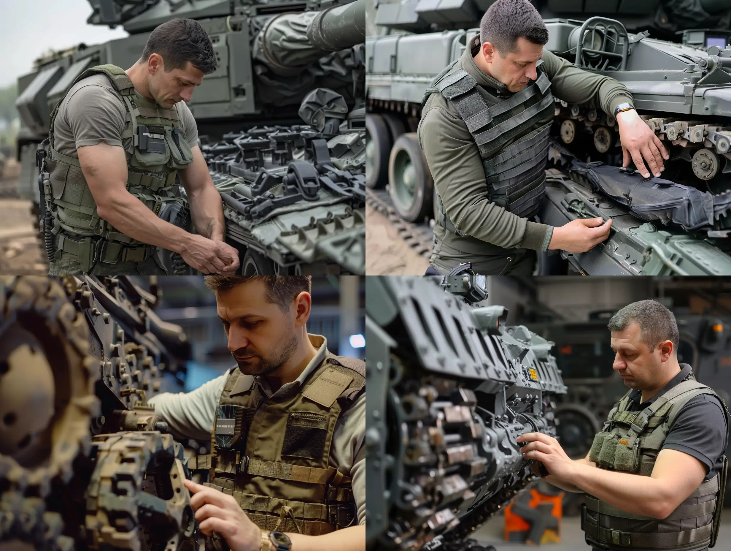President-Zelensky-Inspecting-HighTech-Tank-in-Bulletproof-Vest