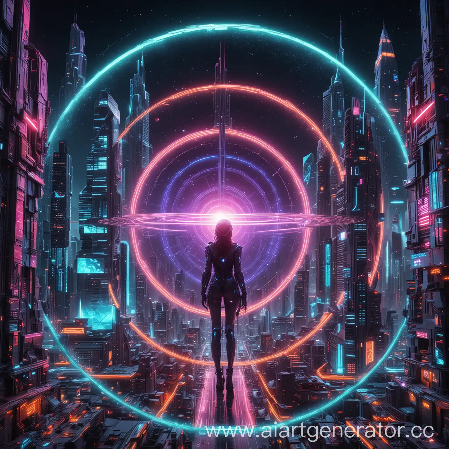 Neon-Punk-Megapolis-with-Central-Andromeda-Hologram