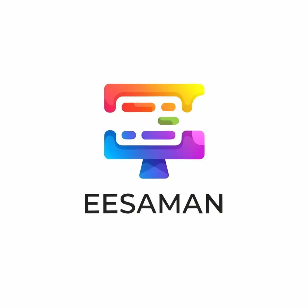 a logo design,with the text "eesaman", main symbol:monitor,Moderate,clear background