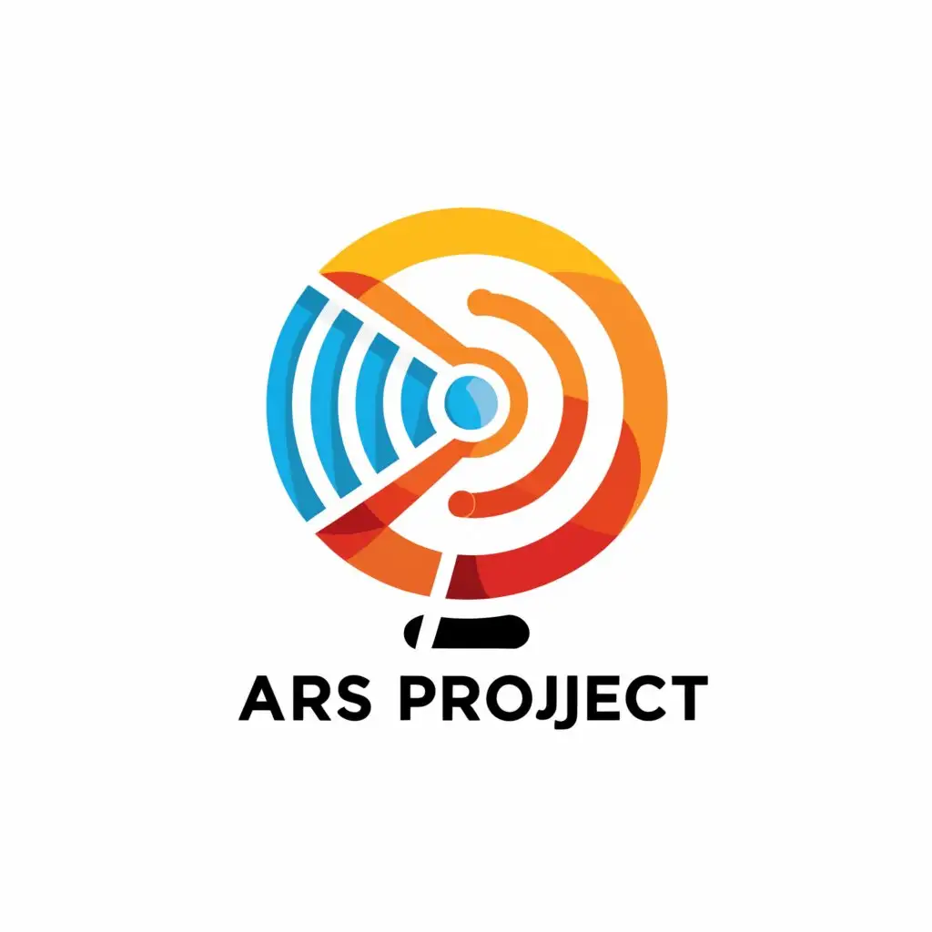 a logo design,with the text "ARS project", main symbol:broadcaster,Moderate,clear background