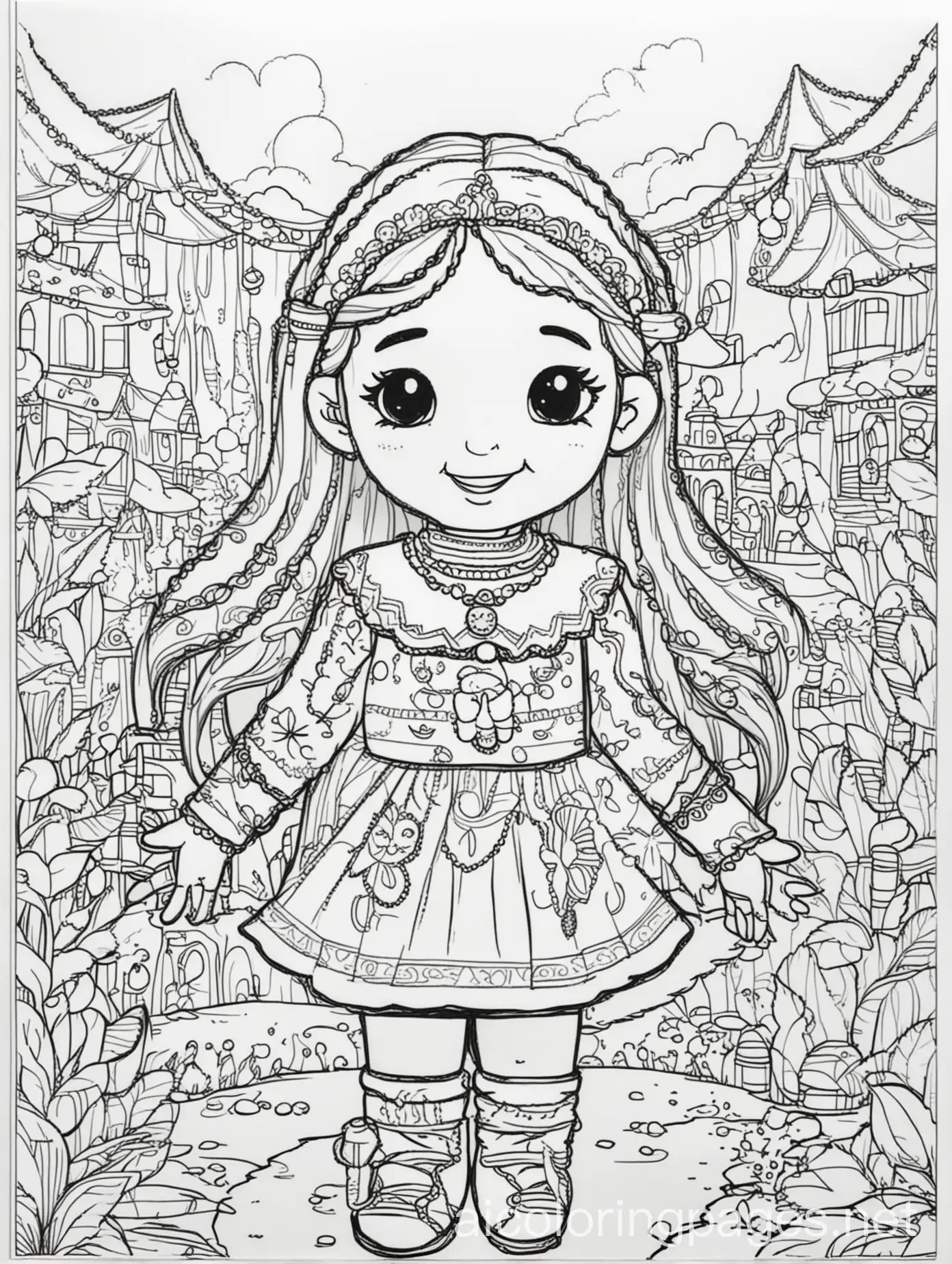 Kid's Fun. Festivals, Coloring Page, black and white, line art, white background, Simplicity, Ample White Space. The background of the coloring page is plain white to make it easy for young children to color within the lines. The outlines of all the subjects are easy to distinguish, making it simple for kids to color without too much difficulty