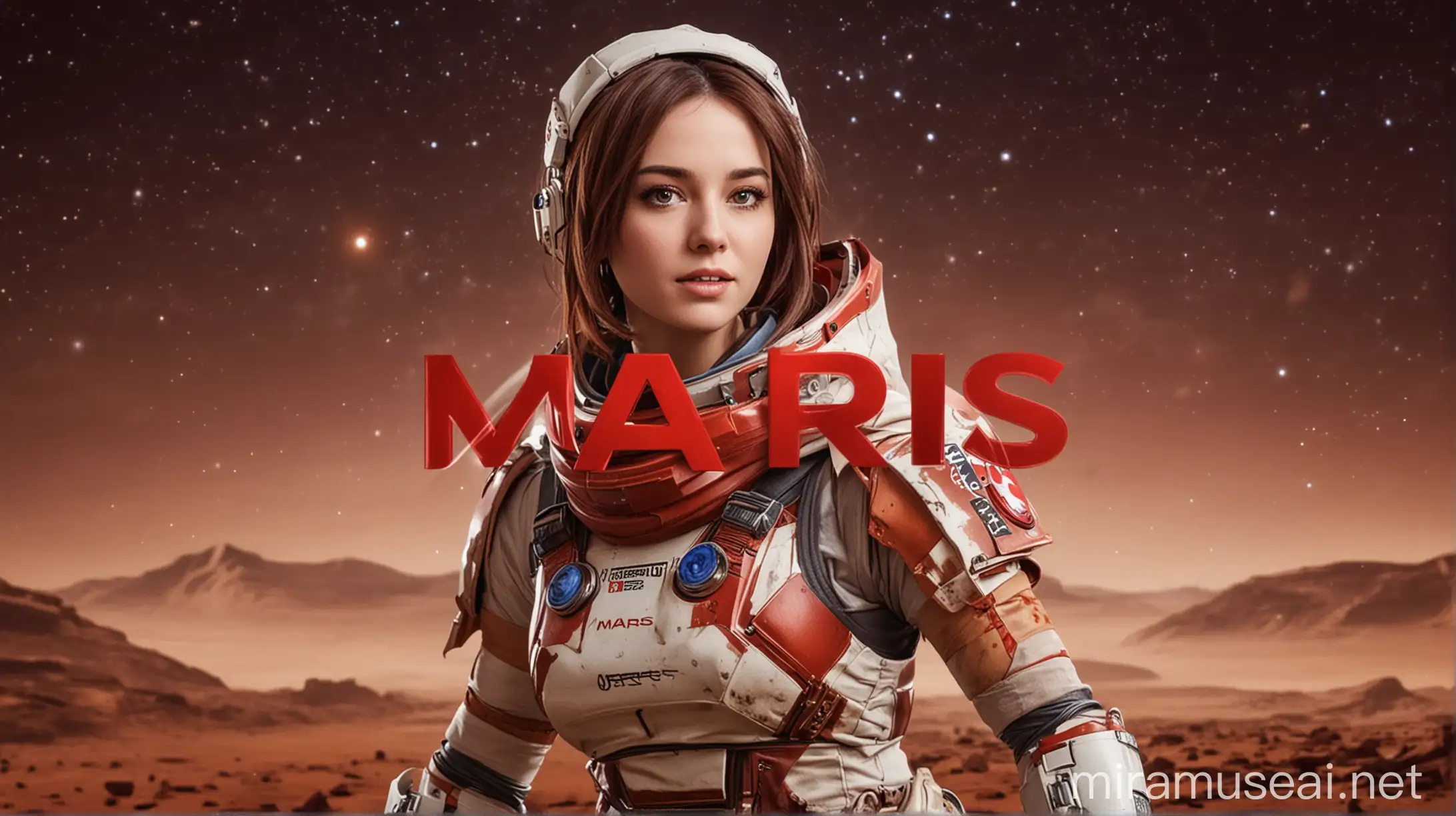 do a background for a talking head video, the name of the company is mars, put text in the background that says mars, the brand is based around cosplay