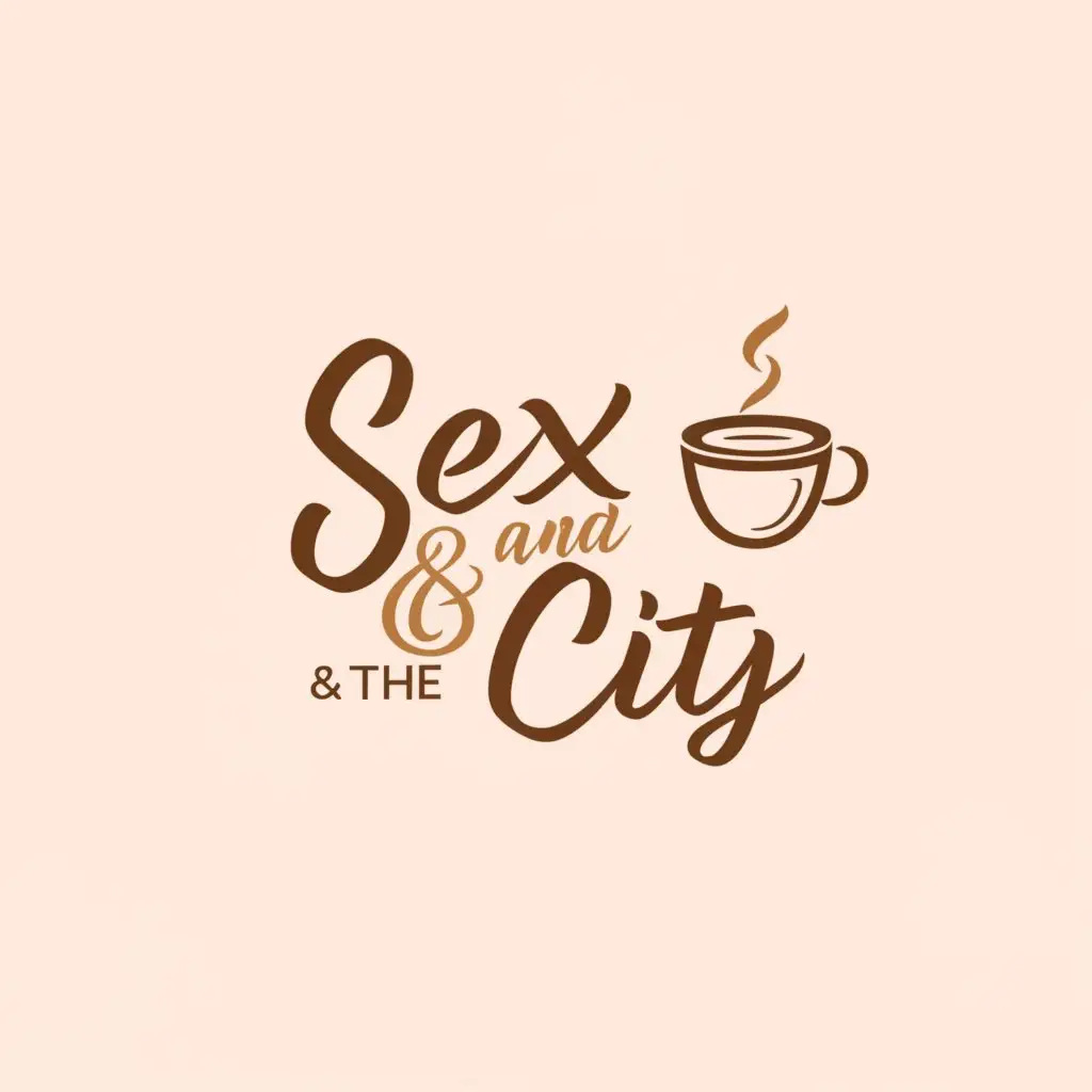 a logo design,with the text "sex and the city", main symbol:cup of coffee,Minimalistic,clear background