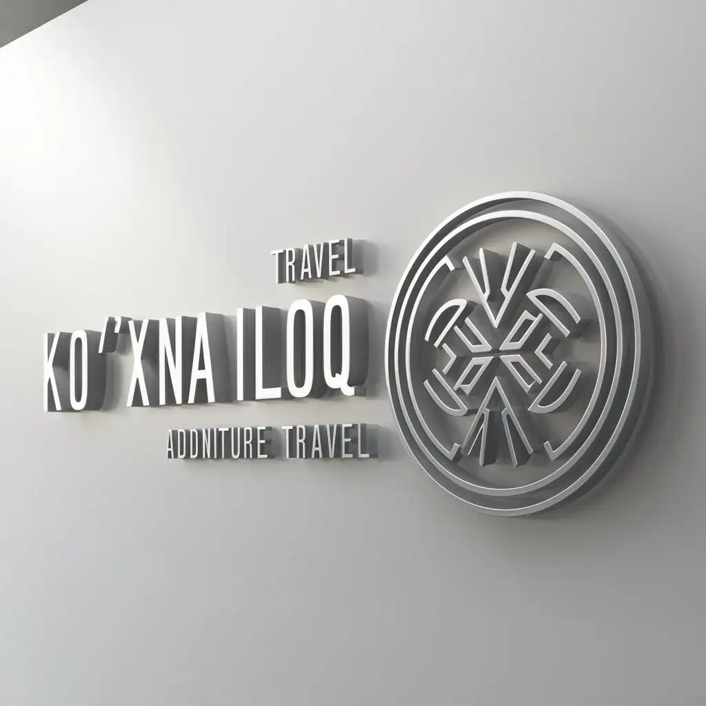 a logo design,with the text "Ko‘xna Iloq", main symbol:KO‘XNA ILOQ,complex,be used in Travel industry,clear background