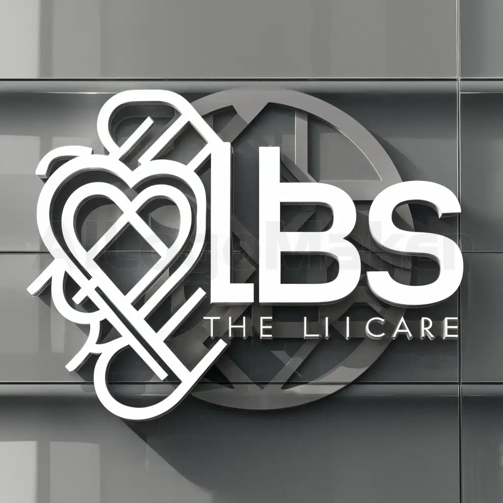 a logo design,with the text "LBS", main symbol:heart,complex,be used in healthcare industry,clear background