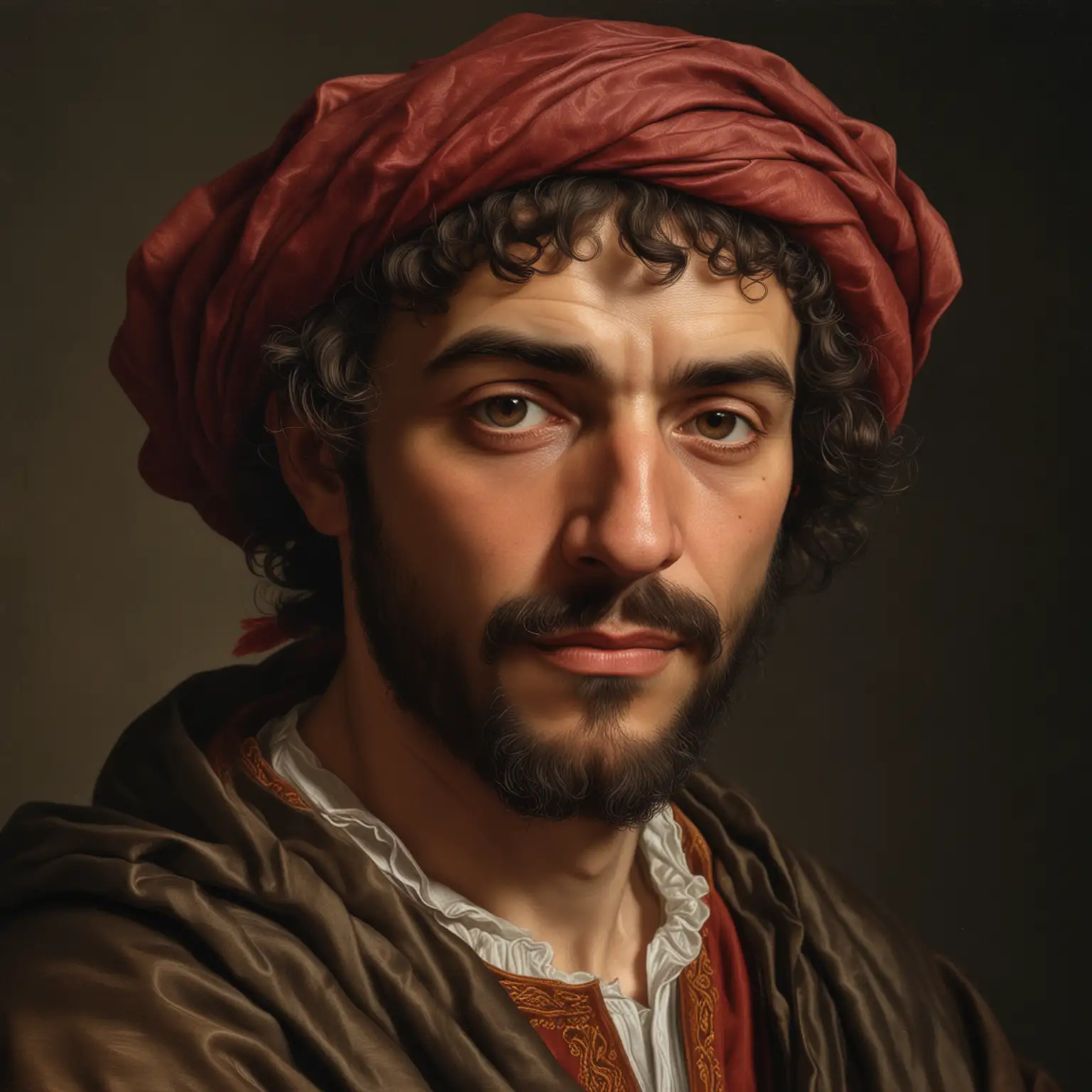 a realistic portrait of Rafael, renaissance artist