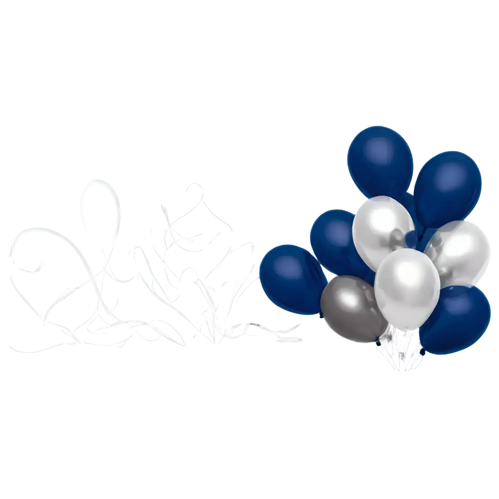 navy blue and silver balloons
 
