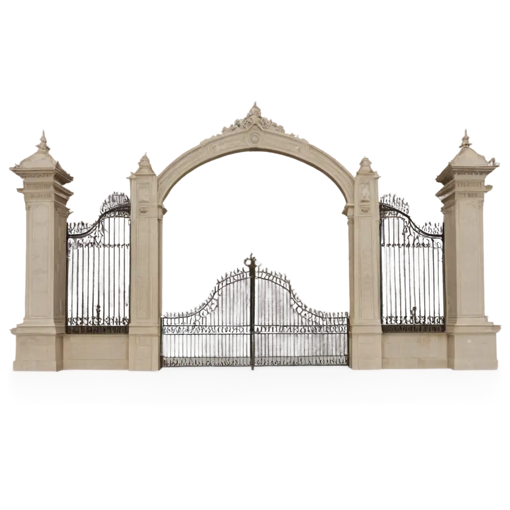Exquisite-PNG-Illustration-Majestic-Gate-of-a-Palace
