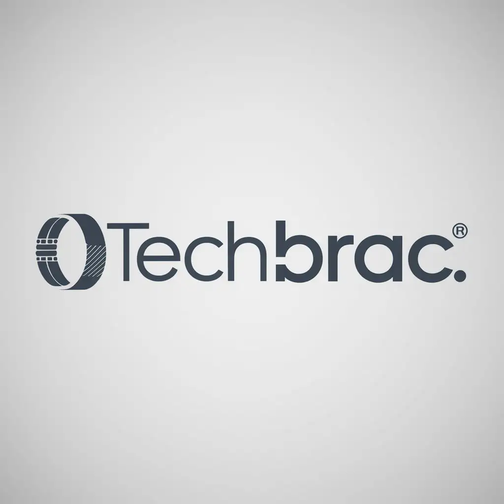 a logo design,with the text "TECHBRAC", main symbol:nfc bracelet,Moderate,be used in Technology industry,clear background