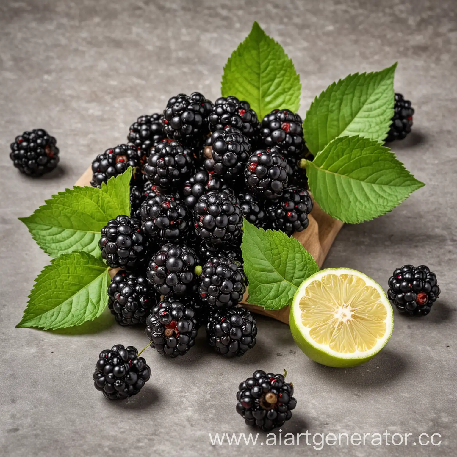 Bergamot-with-Ripe-Blackberries-Fresh-Citrus-and-Juicy-Fruit-Still-Life