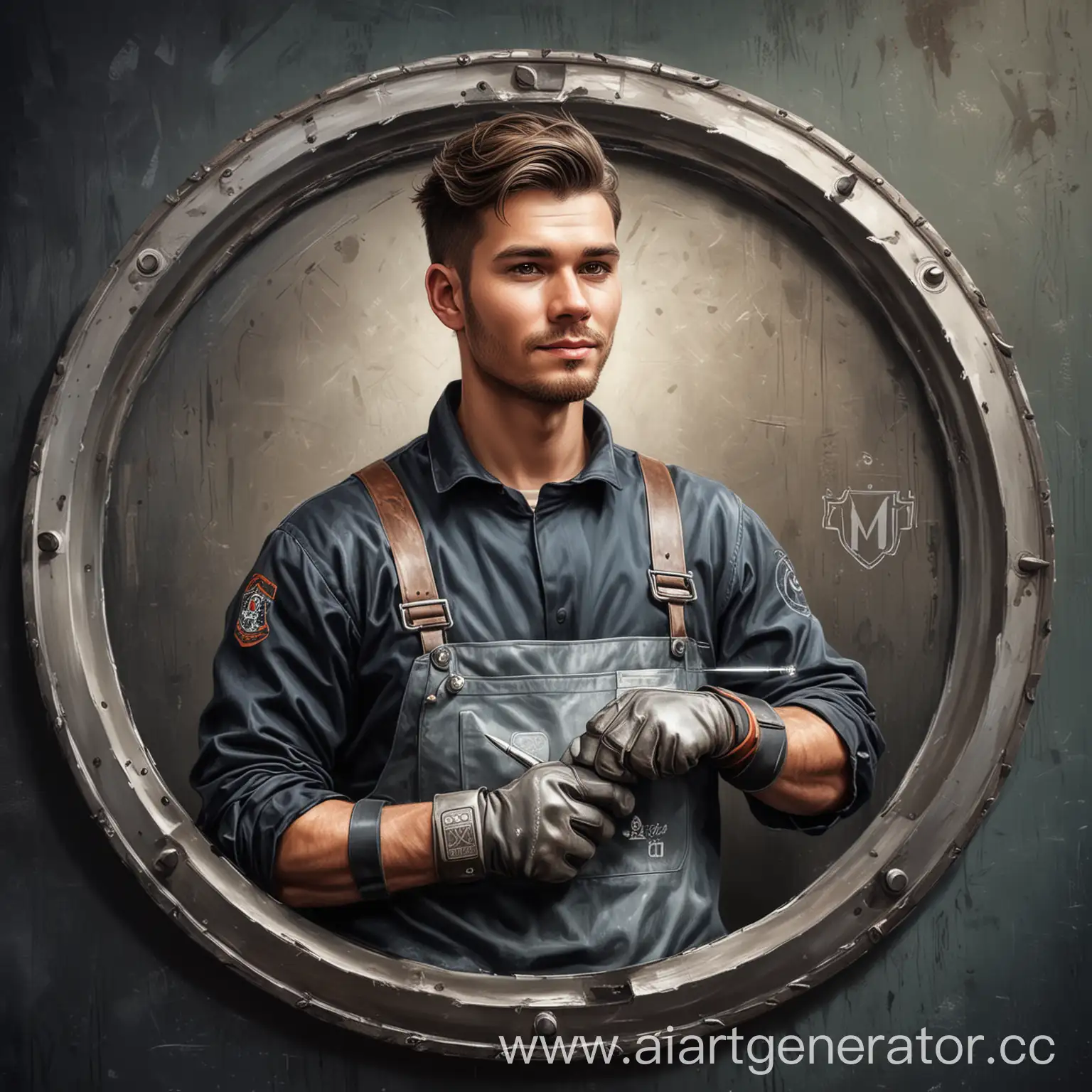 Handsome-Sporty-Welder-with-Iron-Products-Emblem-MMI