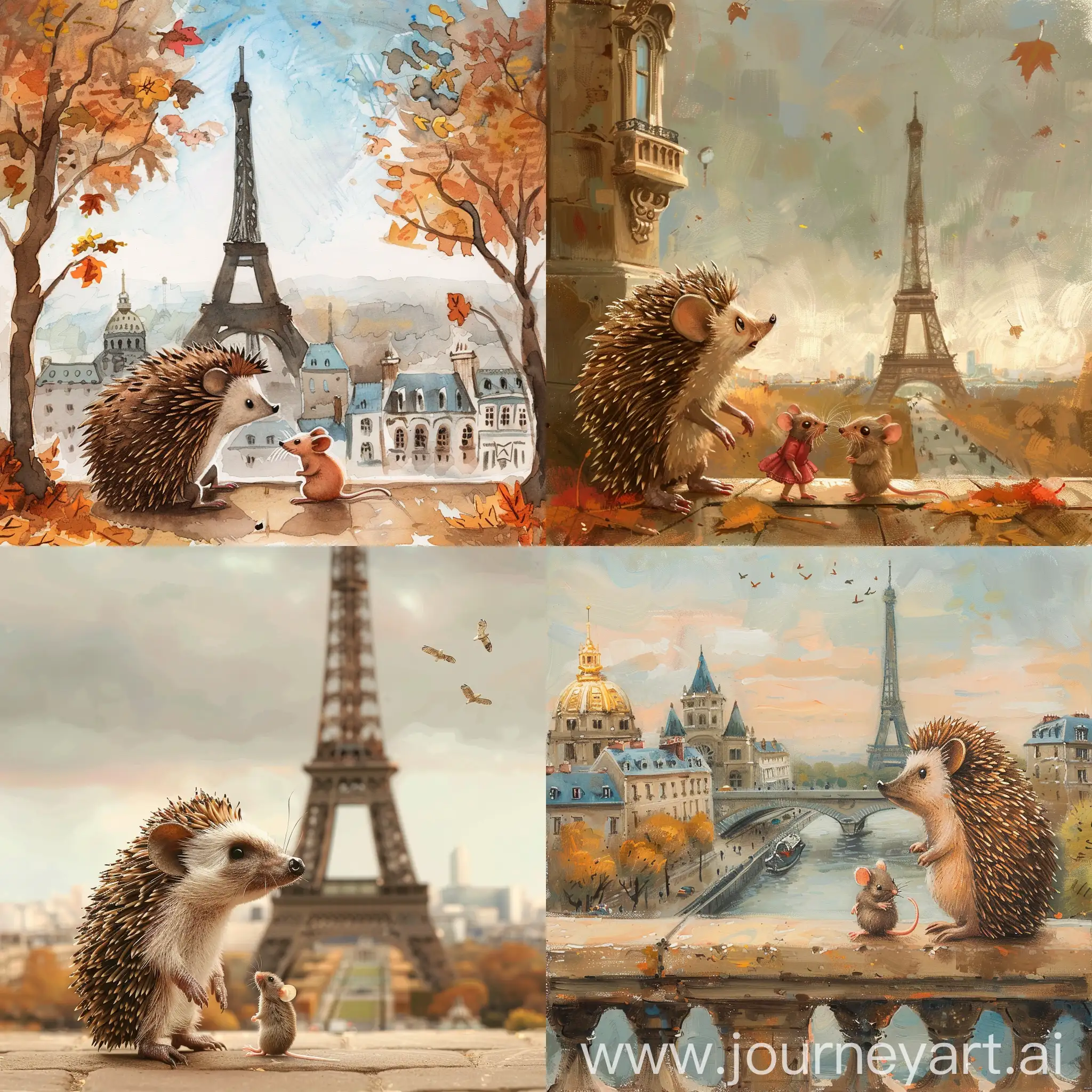 Ёжик и мышонок в Париже