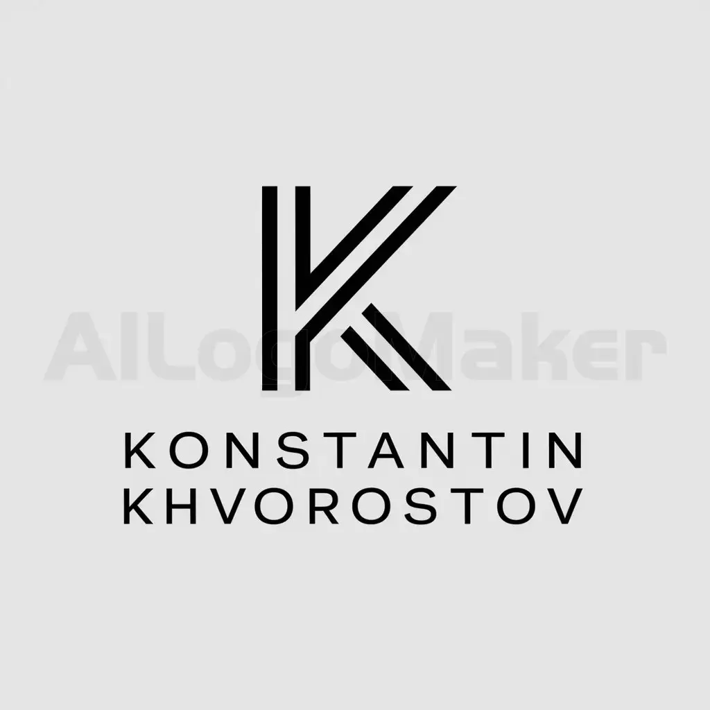 a logo design,with the text "Konstantin Khvorostov", main symbol:Konstantin Khvorostov,Minimalistic,clear background