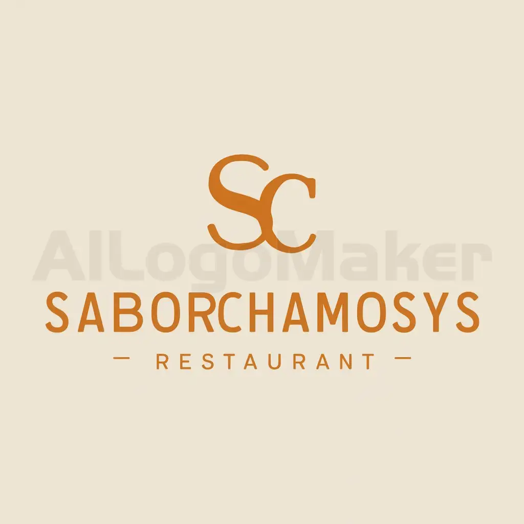 a logo design,with the text "SaborChamoys", main symbol:SC,Moderate,be used in Restaurant industry,clear background
