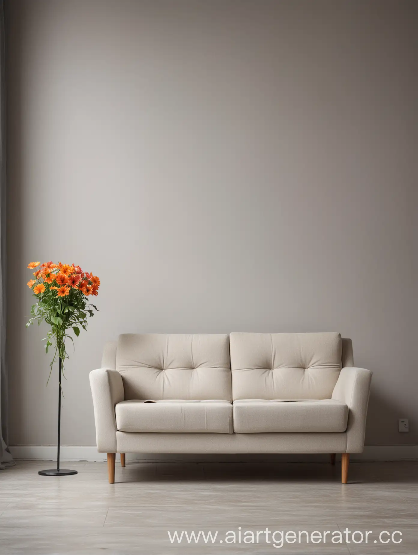 Minimalist-Living-Room-with-Empty-Sofa-and-Flower-Arrangement