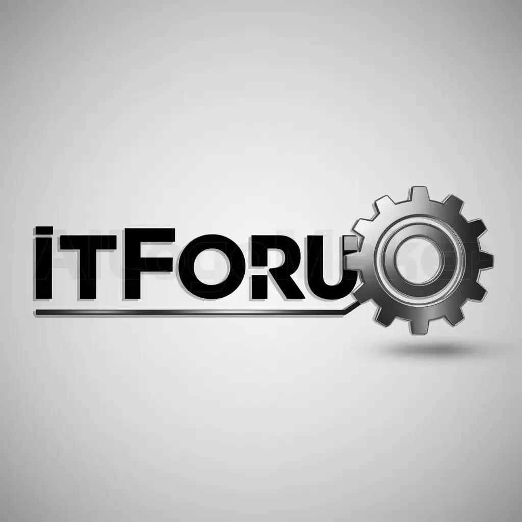 a logo design,with the text "ITForU", main symbol:Futuristic Logo,Moderate,clear background