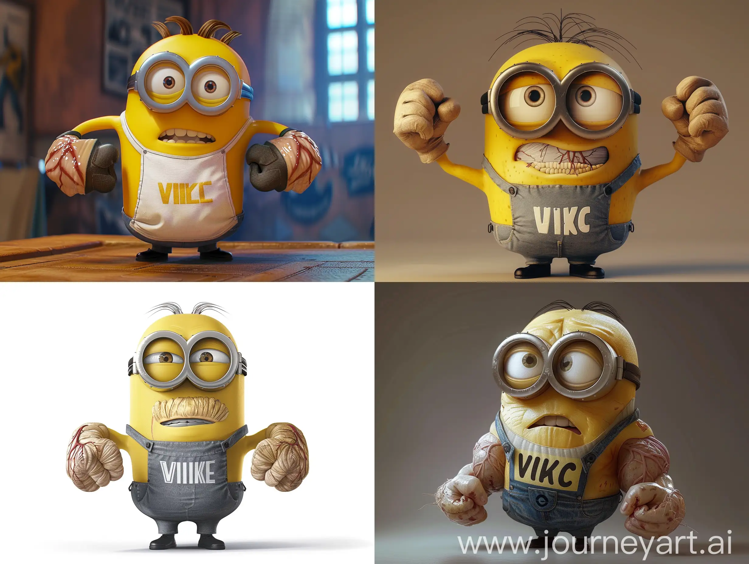 Buff-Minion-with-Muscles-and-Vitek-TShirt