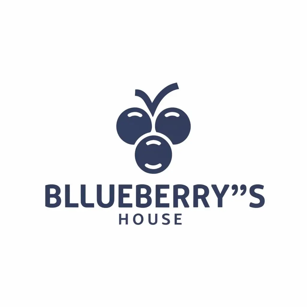 a logo design,with the text "Blueberry’s house", main symbol:Blueberry,Moderate,be used in Others industry,clear background