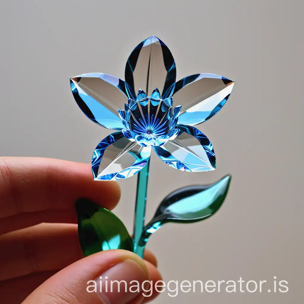 flor hecha de cristal