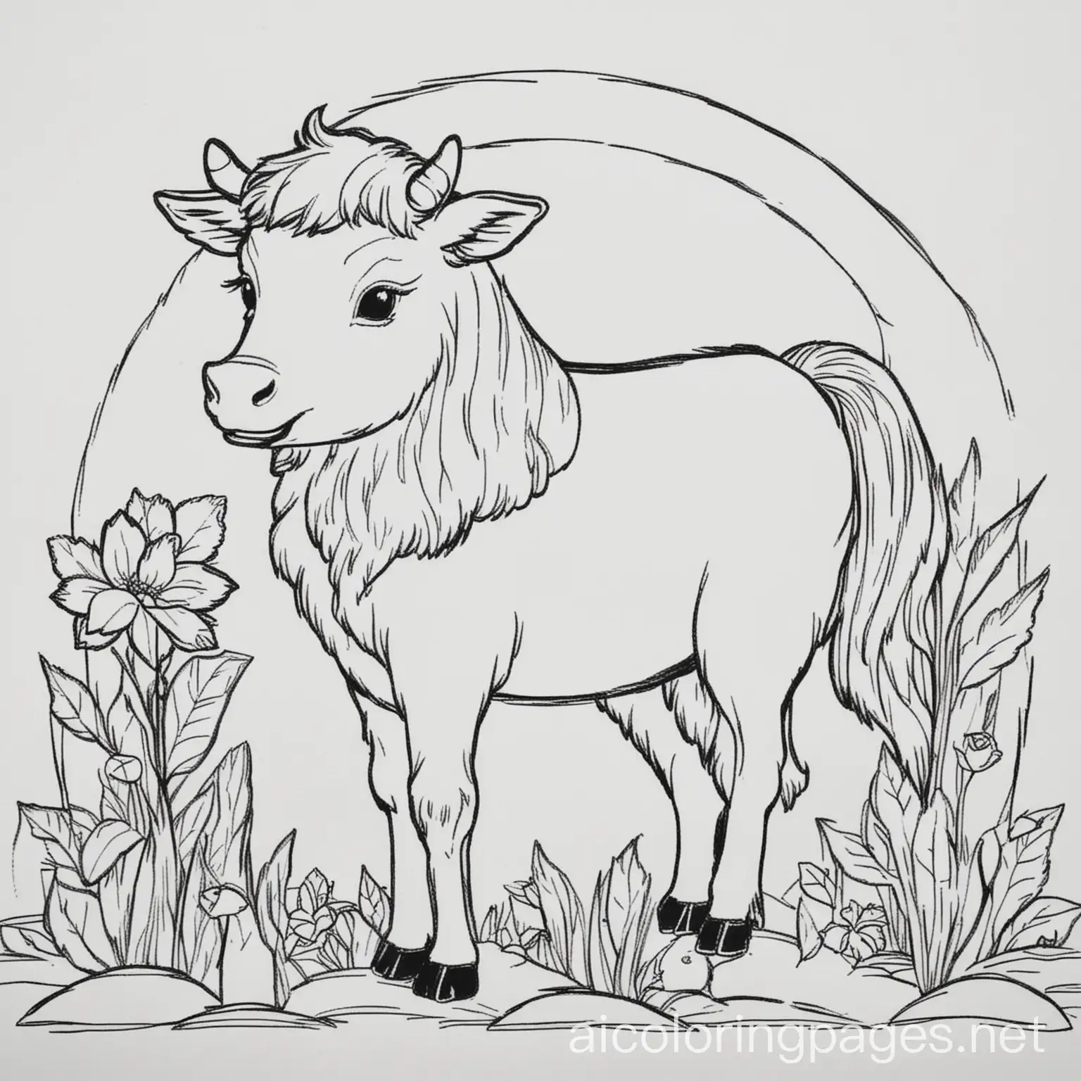 Simple-Farm-Animal-Coloring-Page-for-Kids-Black-and-White-Line-Art-on-White-Background