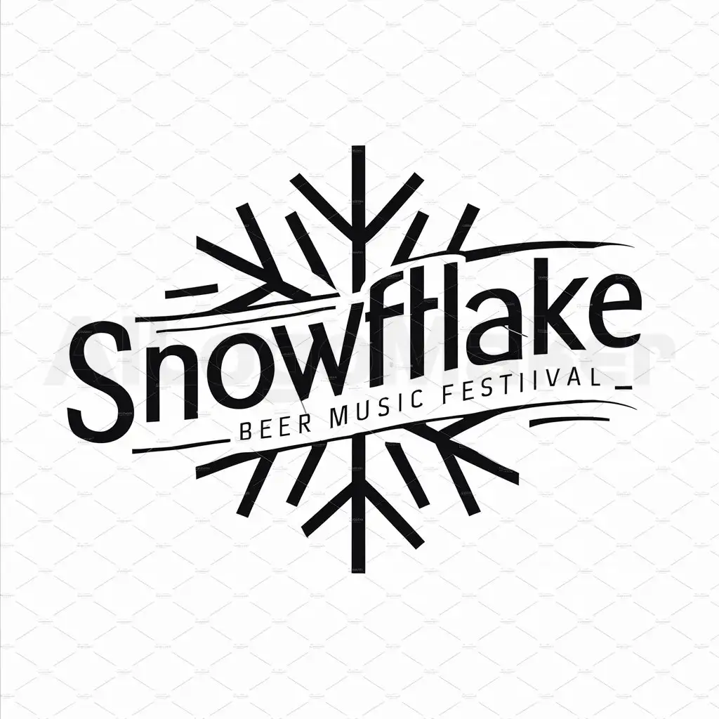 a logo design,with the text "Snowflake Beer", main symbol:Snowflake Beer Music Festival,Moderate,be used in Retail industry,clear background