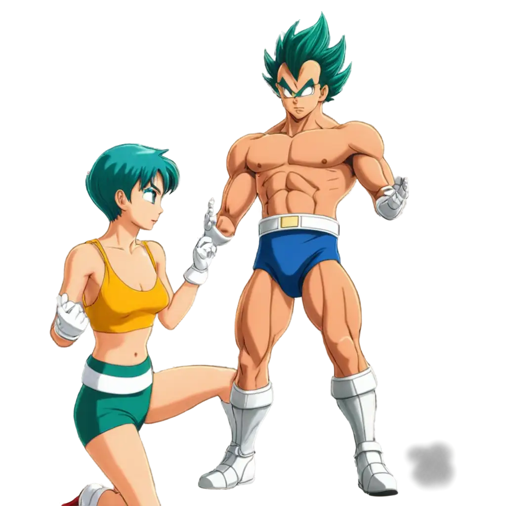 vegeta y bulma enamorados