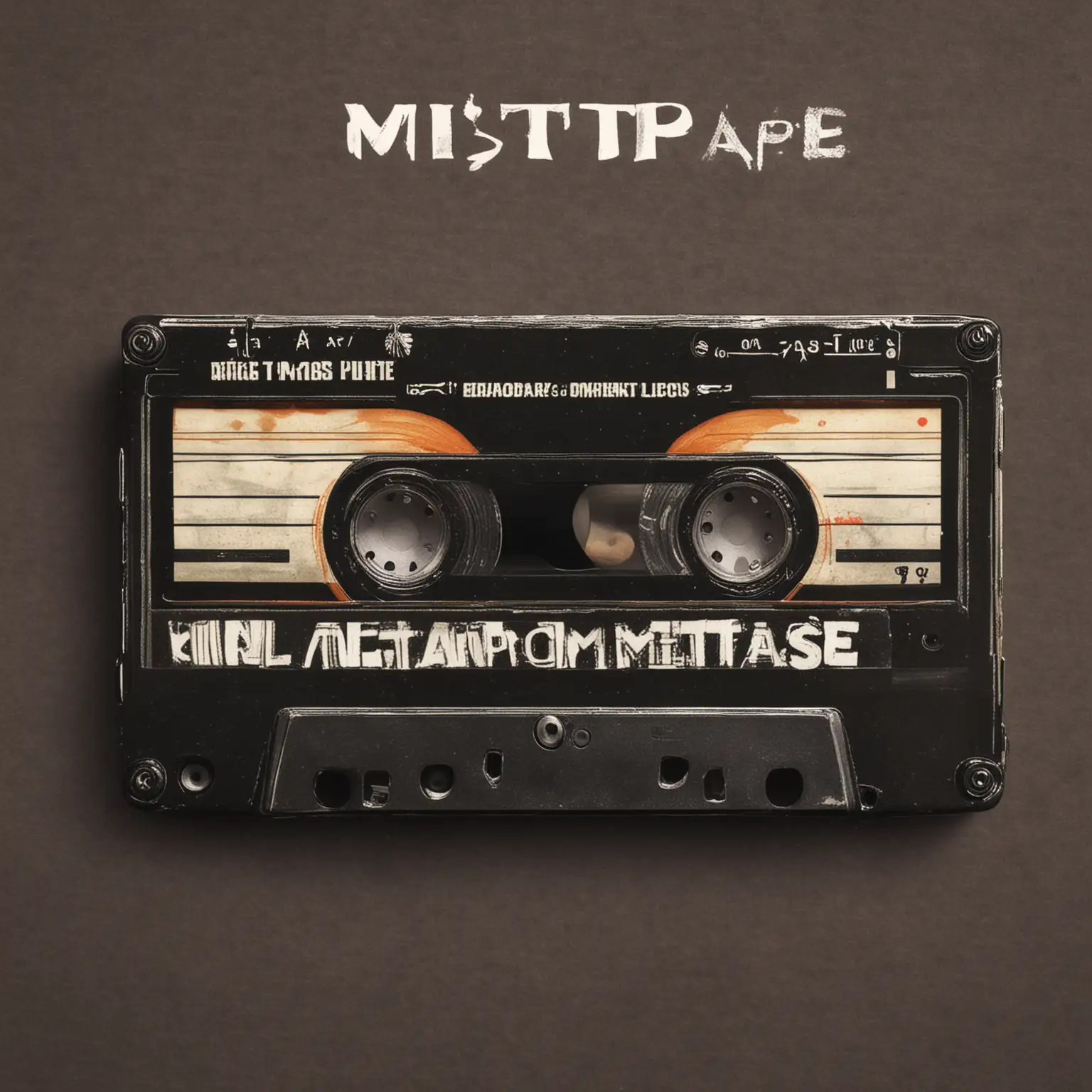 Vibrant Mixtape on Retro Cassette Player Music Nostalgia Concept