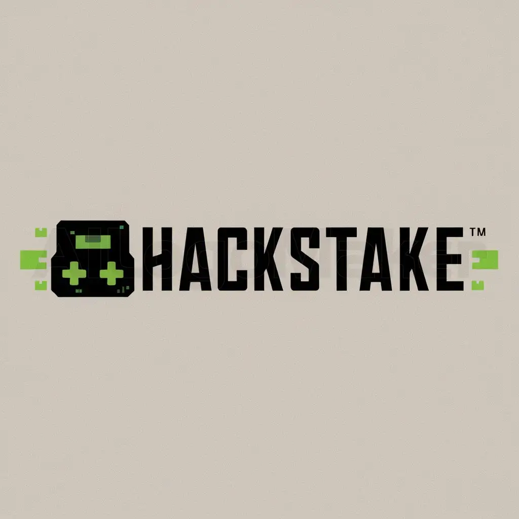 a logo design,with the text "HACKSTAKE", main symbol:make a logo look like a gaming logo,Moderate,be used in Others industry,clear background
