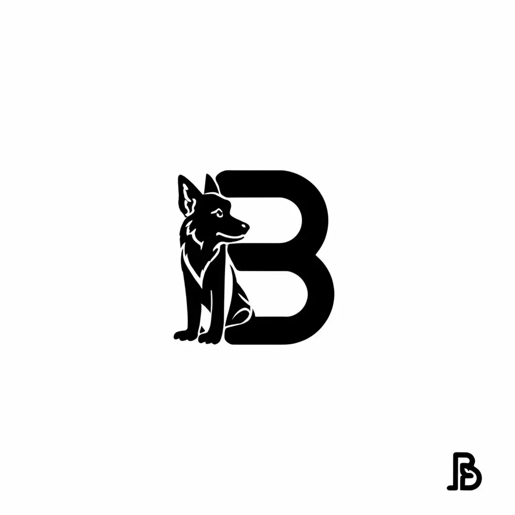 a logo design,with the text "B", main symbol:crate Whimsical Minimalistic Logo for Children's Publisher  called "B", with Dog,
I have need for a logo mark for a small children's book publishing company that has an audience of newborn to early readers. The design should be minimalistic and still whimsical, but with a dash of traditional Italian style. I have specific iconography in mind - short-haired black german shepherd dog, a butterfly, and the letter B - but need someone to make my vision a reality. Other design elements to stylize it are welcome. The end result needs to look well digitally, embossed, stamped and embroidered.
I'm in need of dark grey (#262626), white, and colorized (dark grey but with certain elements colored in).,Minimalistic,be used in Children's Publisher industry,clear background