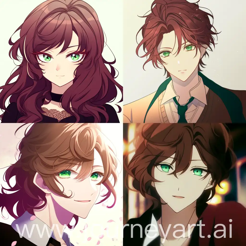 Beautiful-Woman-with-Brown-Wavy-Hair-and-Green-Eyes-Diabolik-Lovers-Style