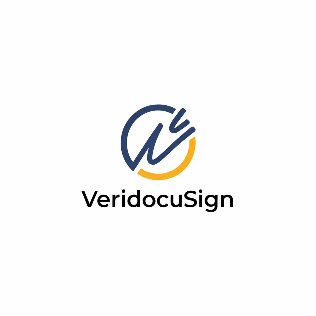 a logo design,with the text "VeriDocuSign", main symbol:Signature ,Moderate,be used in Legal industry,clear background