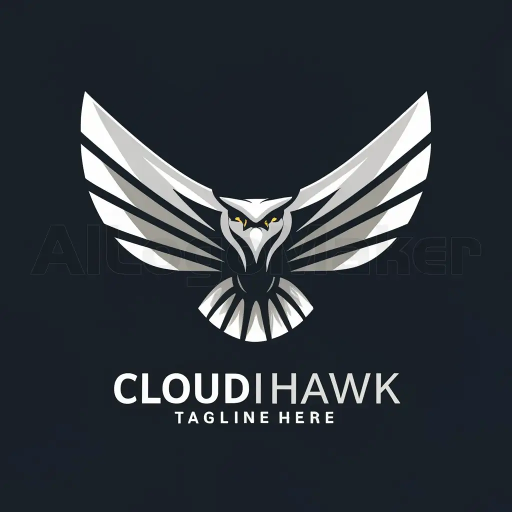 a logo design,with the text "CloudHawk", main symbol:Hawk,Moderate,be used in Internet industry,clear background
