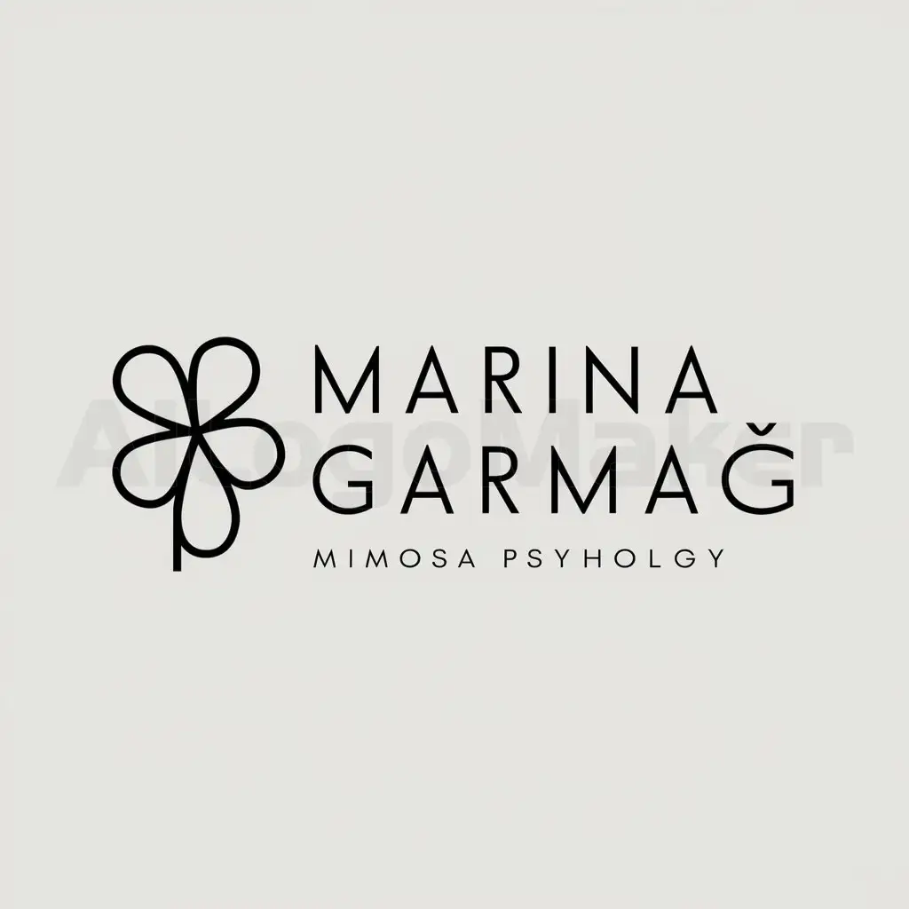 LOGO-Design-for-Marina-Garma-Mimosa-Psychology-with-Minimalistic-Elegance