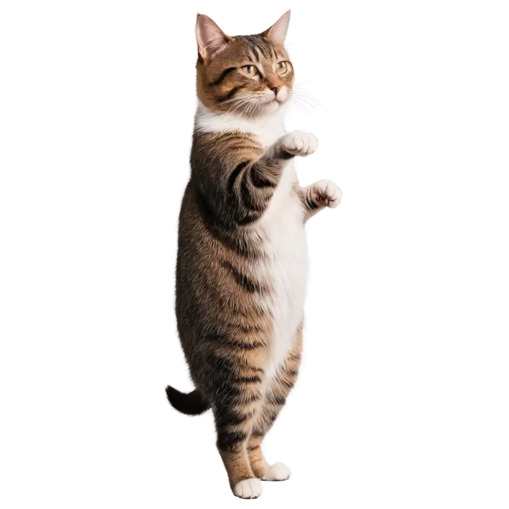 Elegant-Cat-Standing-PNG-A-Captivating-Feline-Pose-in-HighQuality-Format