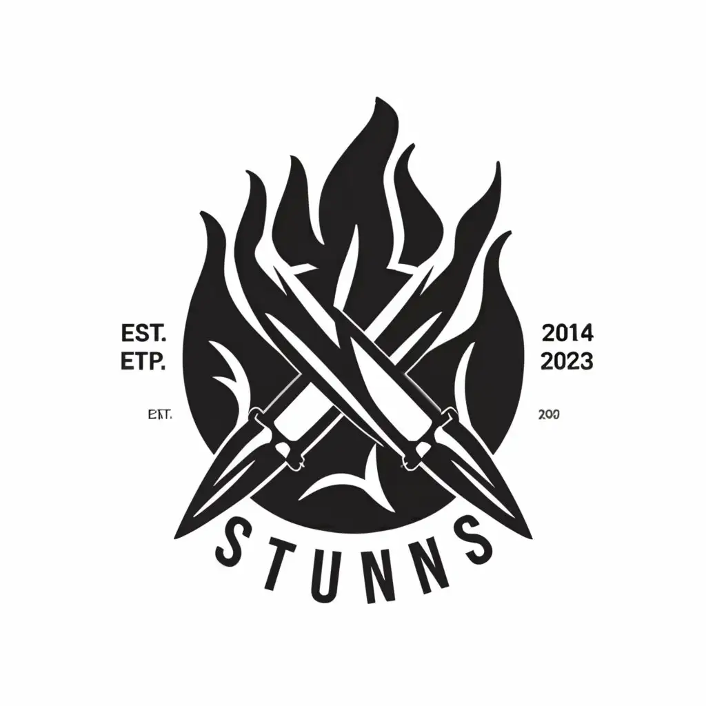 a logo design,with the text "TwinstarStunts.com", main symbol: a versatile logo or badge that can be effectively used across my website, print materials, and social media profiles.

I would like it to resemble Stunts - maybe adding 2 hand guns crossed over to make the letter T , knives or other weapons to make the letter T and Flames to make the letter S.
It doesn't have to be guns or flames, you can incorporate anything that resembles Stuntmen like Cars, motorbikes, fire

I do not want the Word TwinstartStunts as the logo or badge.

I am after a badge or logo to go with the brand TwinstarStunts.com ( is one word using the Font IMPACT )


Key requirements:
- A minimalist design style: I'm looking for a clean, simple, and uncluttered aesthetic that can communicate my brand effectively.
- A combination of text and icon: The logo/badge should be a cohesive blend of text and iconography, and be expressive of my brand's identity.


,Minimalistic,be used in Internet industry,clear background